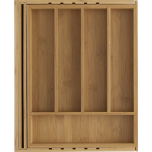 Load image into Gallery viewer, Expandable Bamboo Flatware Tray